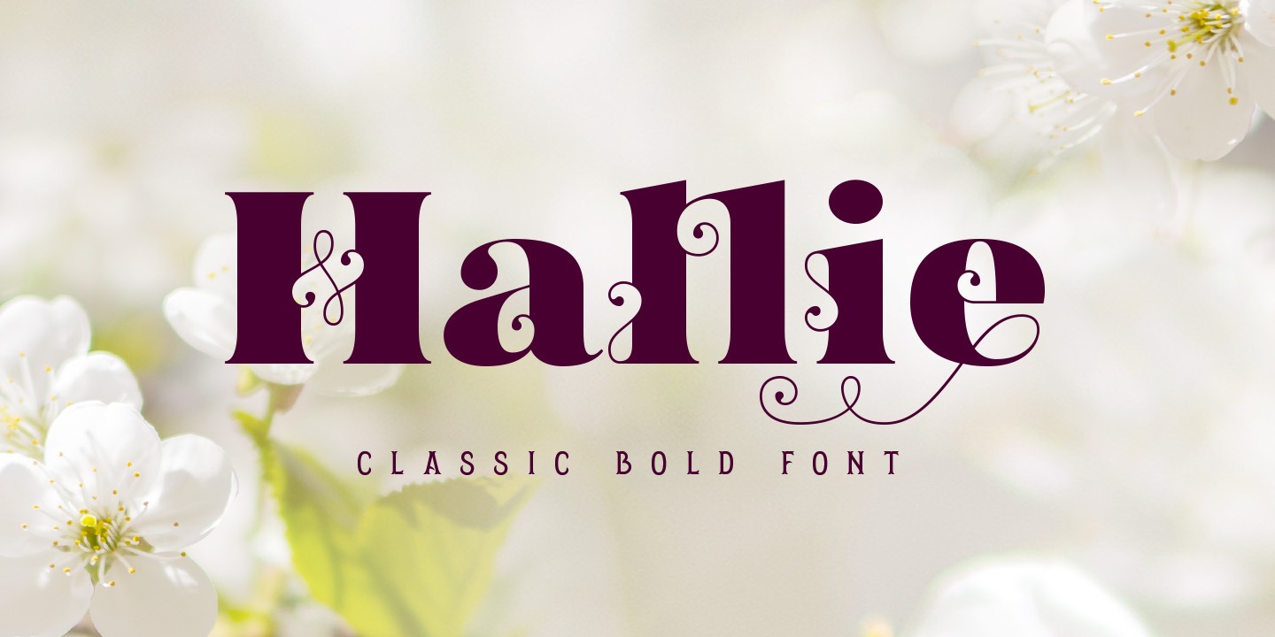 Beispiel einer Hallie Bold-Schriftart